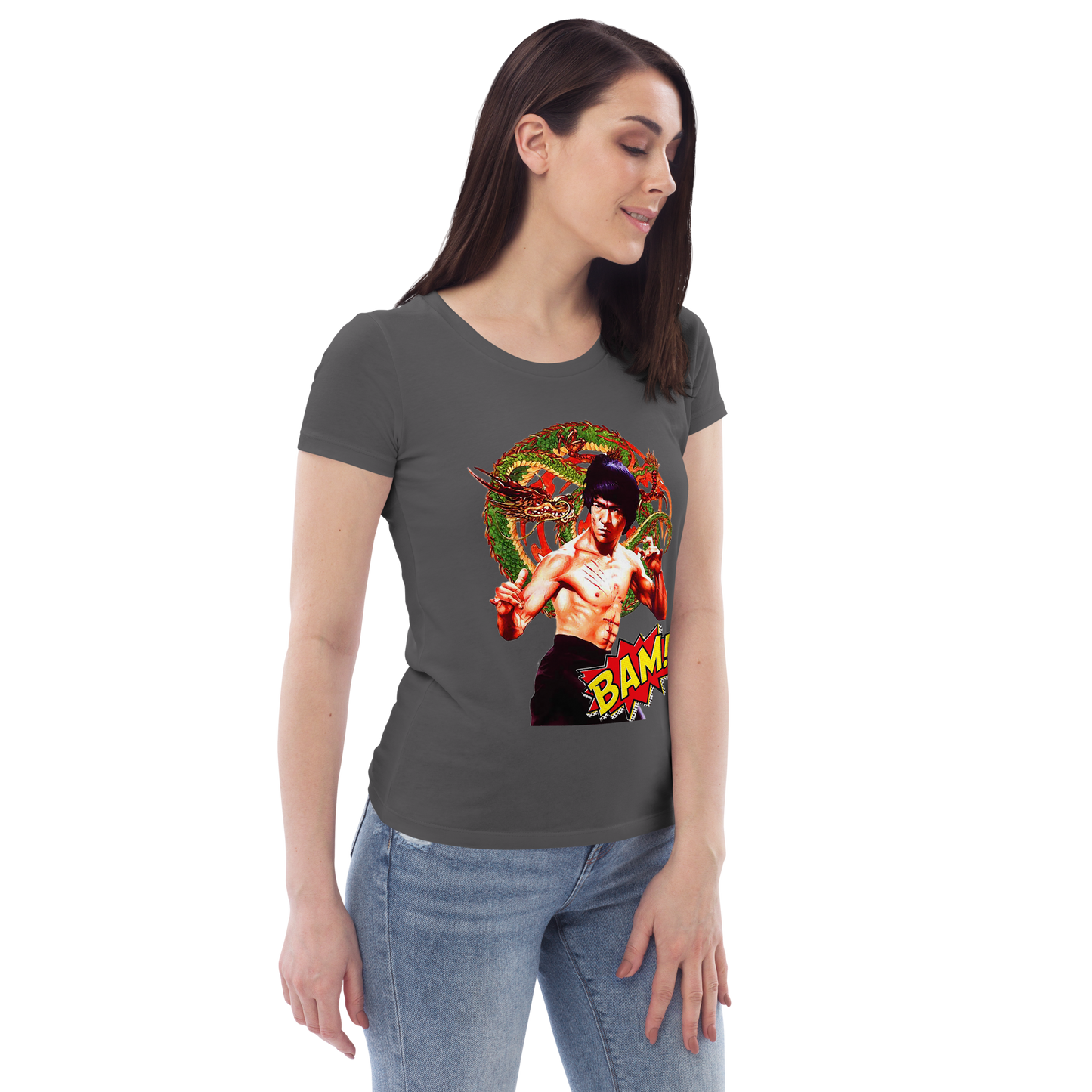 Enganliegendes Öko-T-Shirt für Damen Bruce Lee