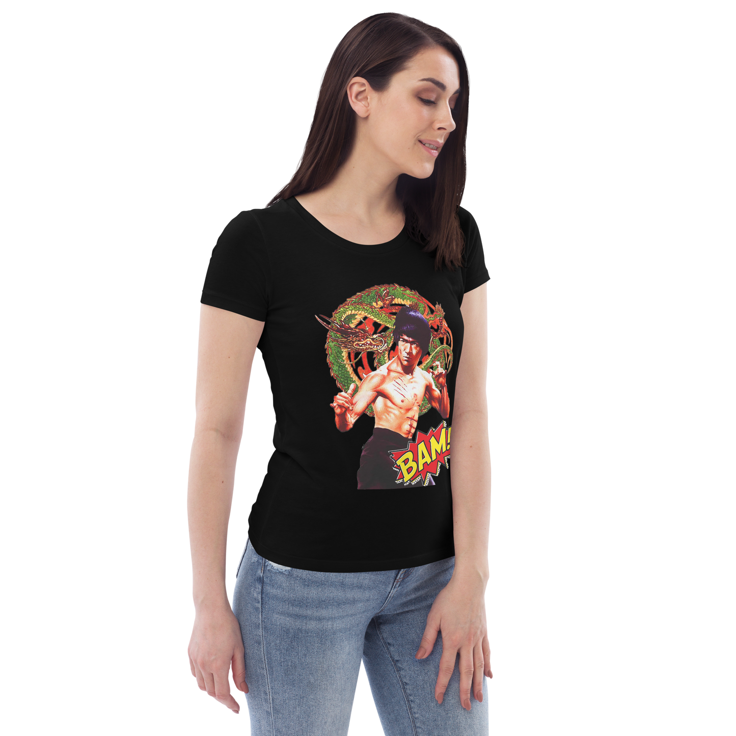 Enganliegendes Öko-T-Shirt für Damen Bruce Lee