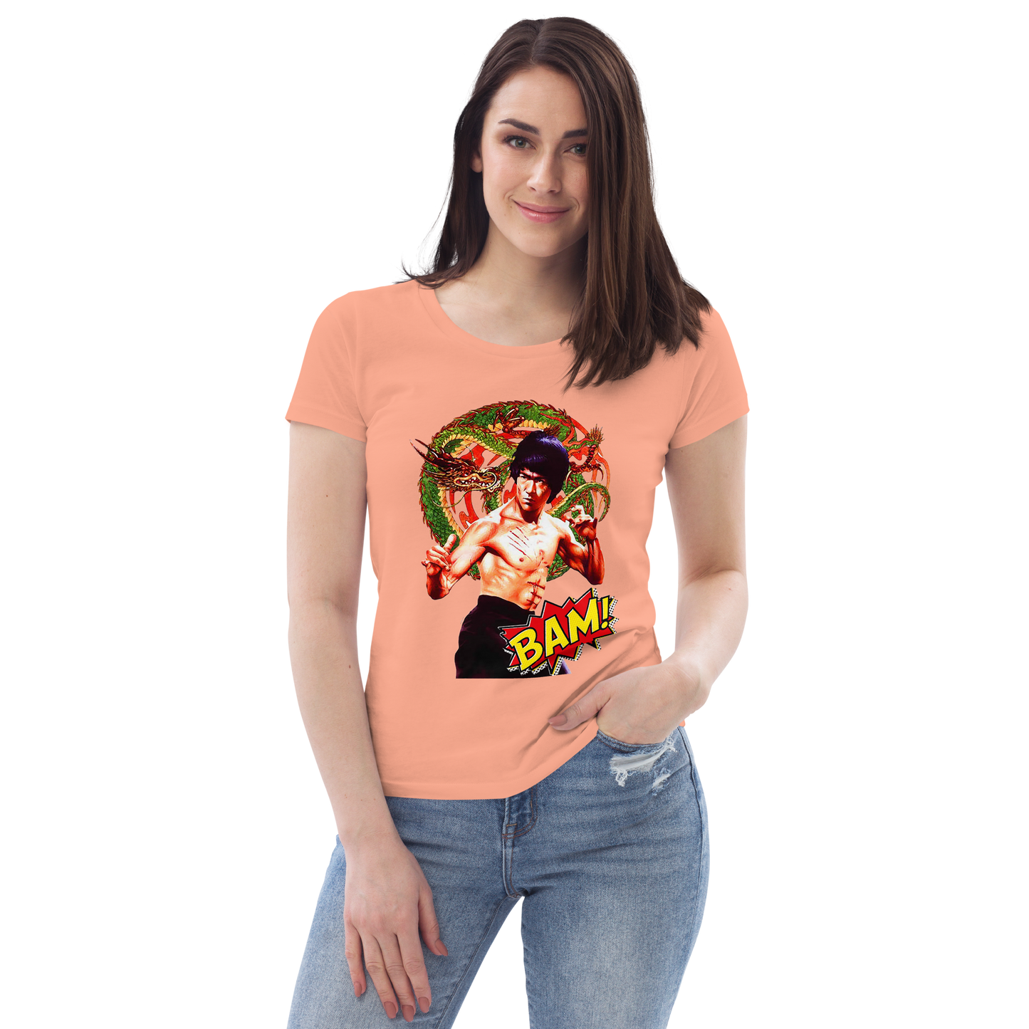 Enganliegendes Öko-T-Shirt für Damen Bruce Lee