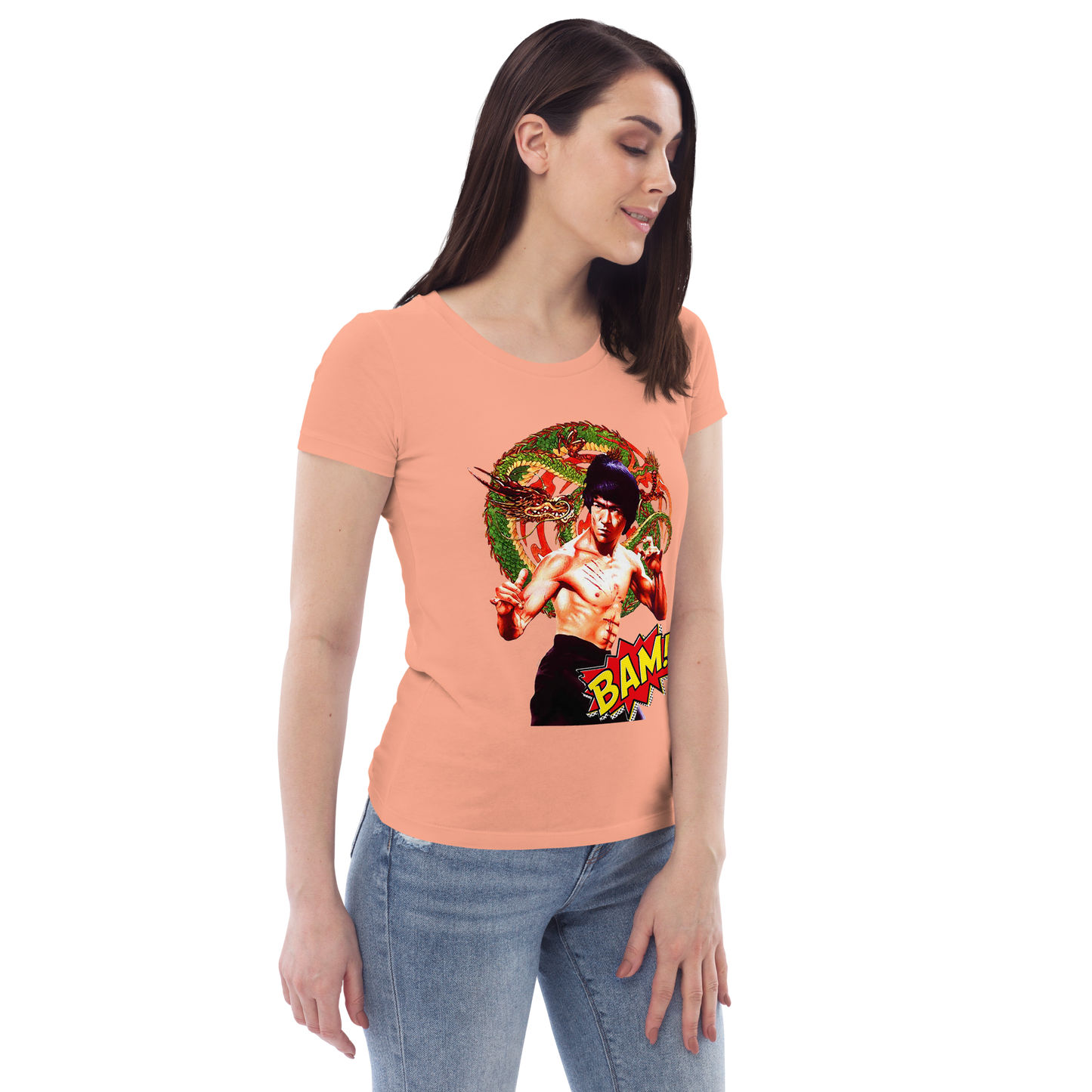 Enganliegendes Öko-T-Shirt für Damen Bruce Lee