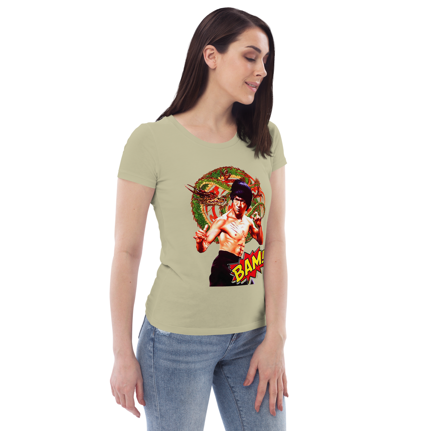 Enganliegendes Öko-T-Shirt für Damen Bruce Lee