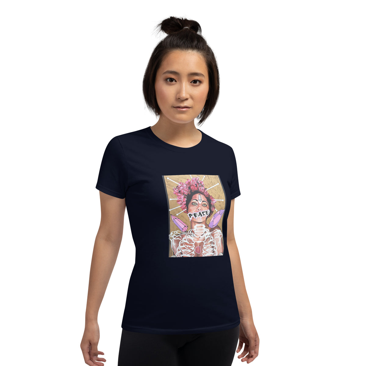 Kurzärmeliges T-Shirt für Damen PEACE