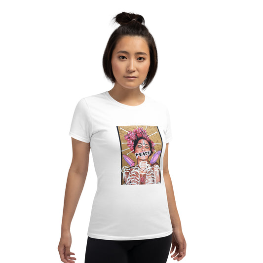 Kurzärmeliges T-Shirt für Damen PEACE
